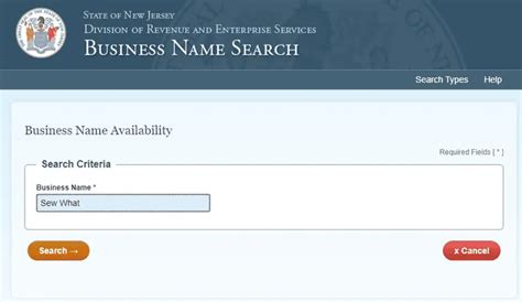 nj trade name search.